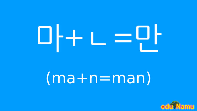 Korean character 만