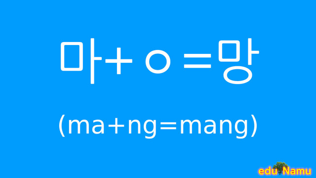 Korean character 망