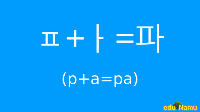 Korean character 파
